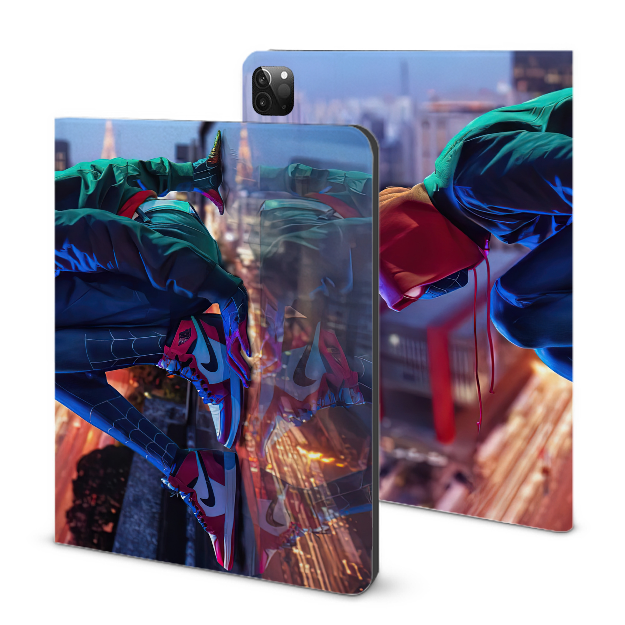 （画像用） Spider Man スパイダーマン IPadケース ペンホルダー付き ブックスタイルデザイン